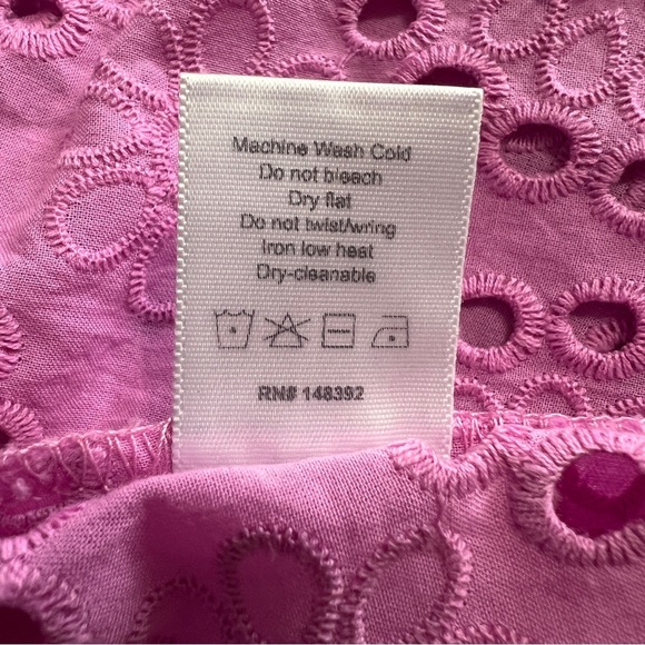 Cartolina Pink Eyelet Dress with Ruffle Sleeves NWOT Size M - Picture 8 of 8